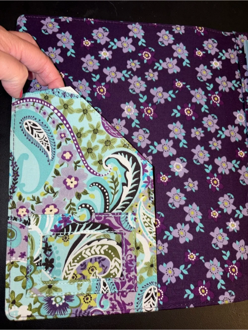 Marie collection Floral & Paisley Fabric Portfolio Padfolio with Lined Notepad
